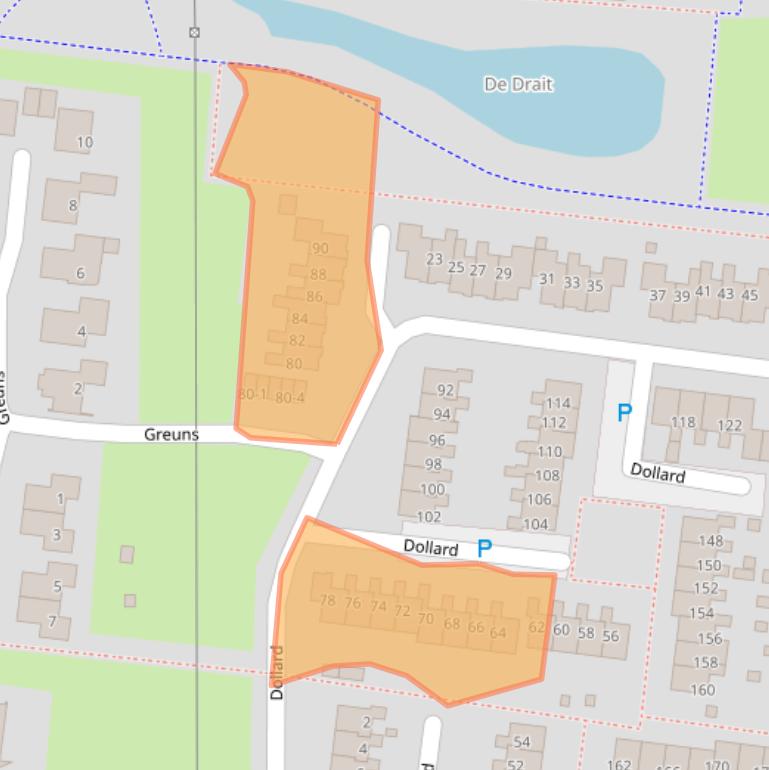 Kaart van postcodegebied 9204CR.