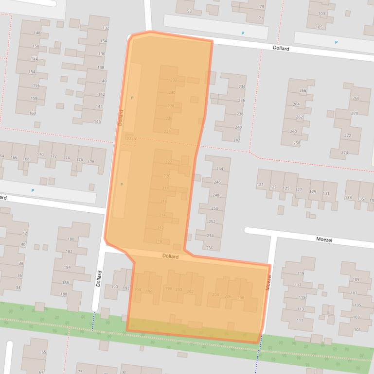 Kaart van postcodegebied 9204CW.