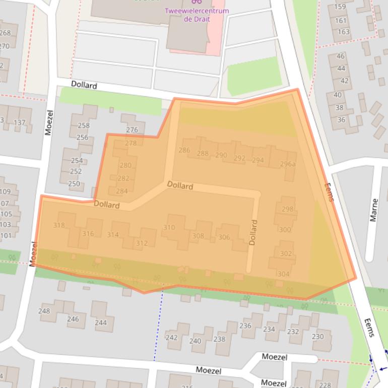 Kaart van postcodegebied 9204CZ.
