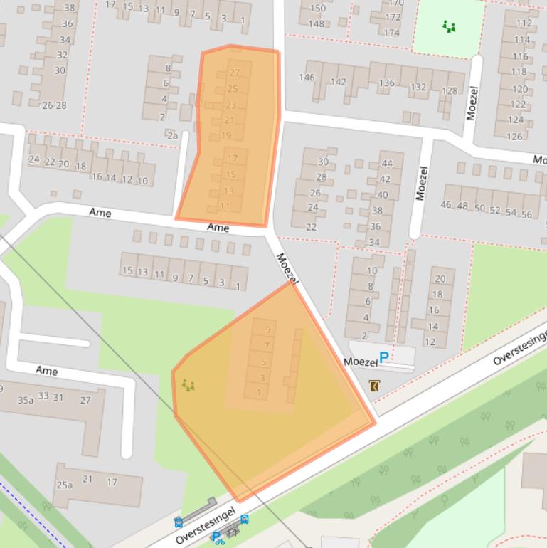 Kaart van postcodegebied 9204EA.