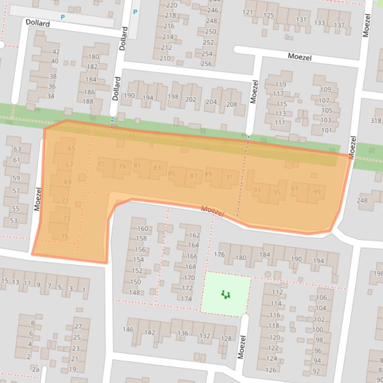 Kaart van postcodegebied 9204EC.