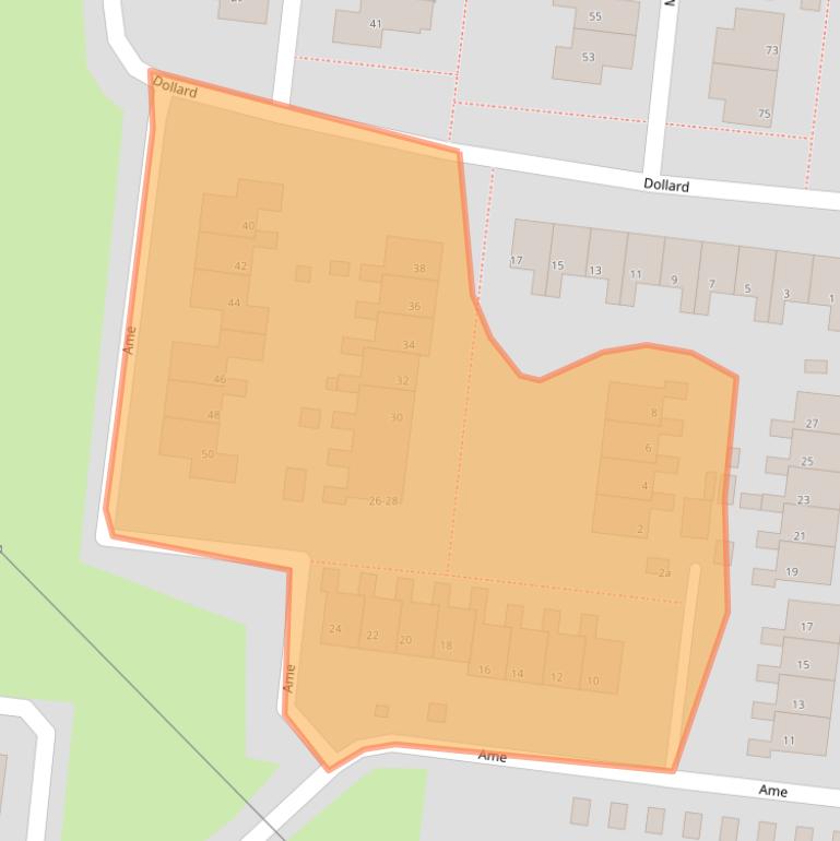 Kaart van postcodegebied 9204EW.