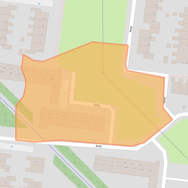 Kaart van postcodegebied 9204EX.