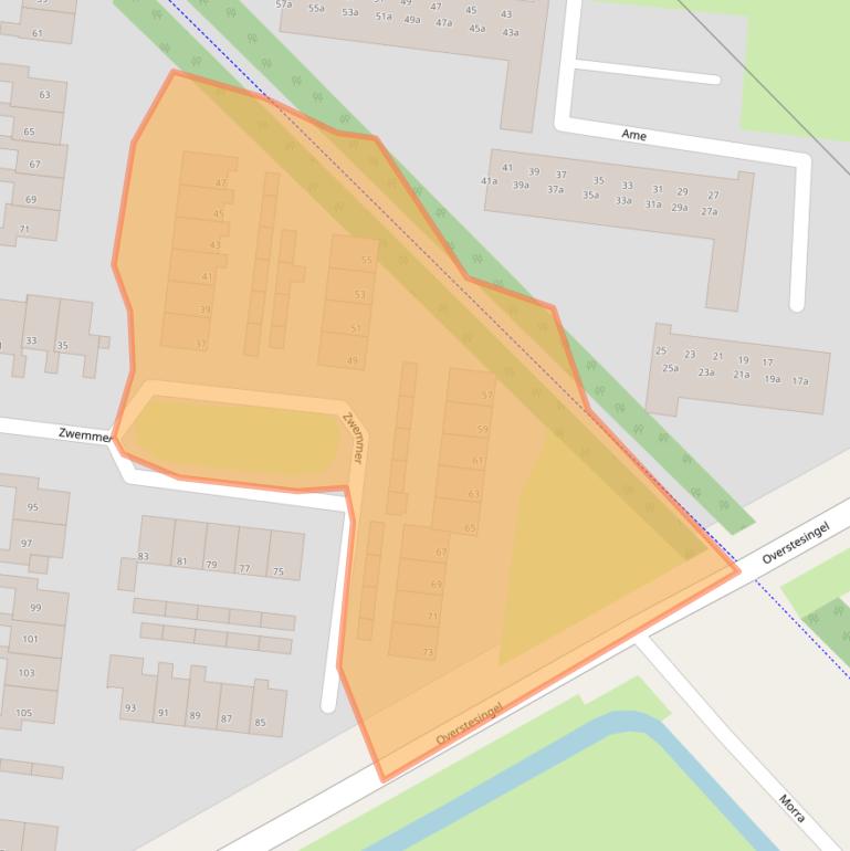 Kaart van postcodegebied 9204GB.