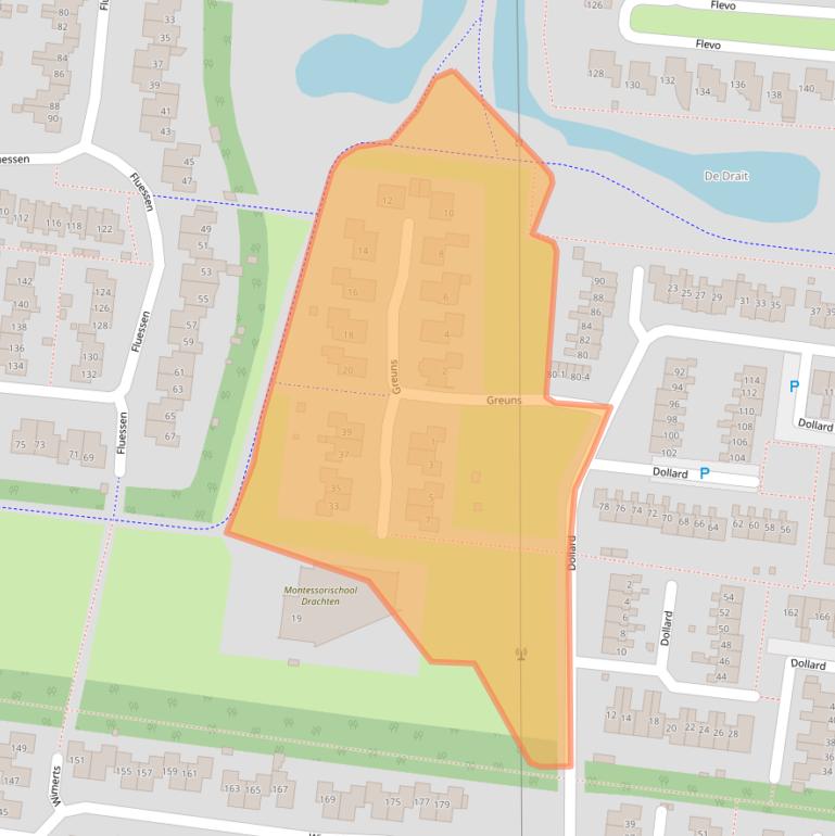 Kaart van postcodegebied 9204GH.