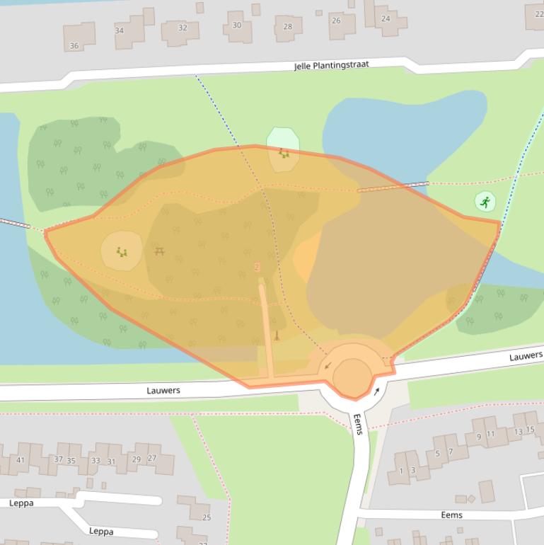 Kaart van postcodegebied 9204GZ.