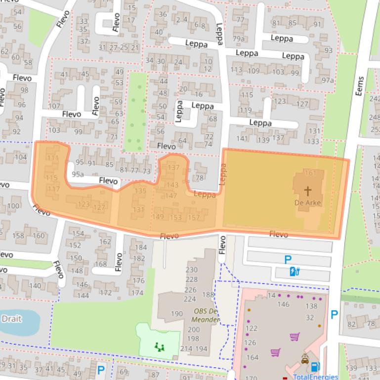 Kaart van postcodegebied 9204JV.