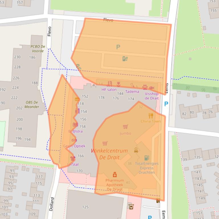 Kaart van postcodegebied 9204JX.