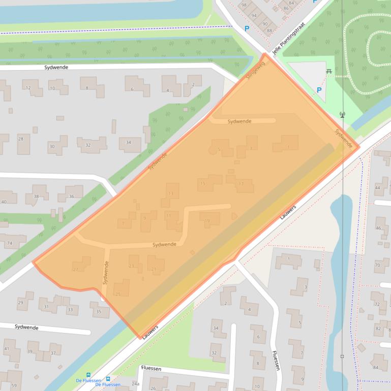Kaart van postcodegebied 9204KA.