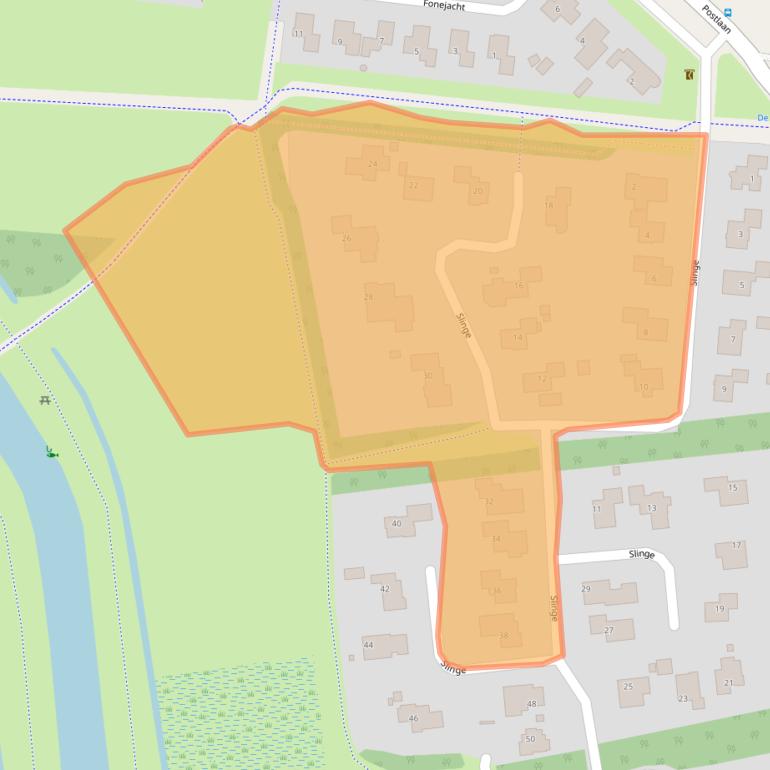 Kaart van postcodegebied 9204KL.