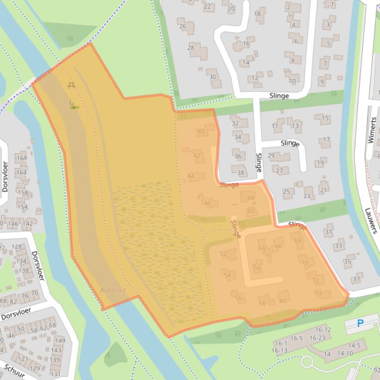 Kaart van postcodegebied 9204KM.