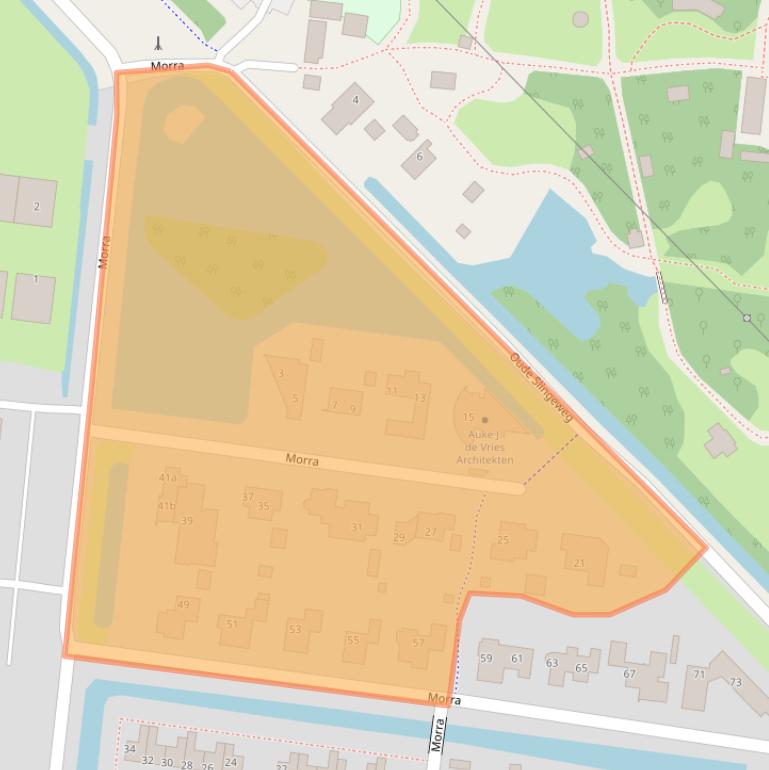 Kaart van postcodegebied 9204KT.