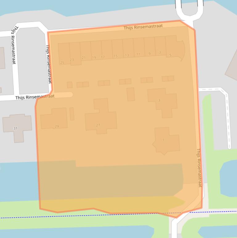Kaart van postcodegebied 9204LB.