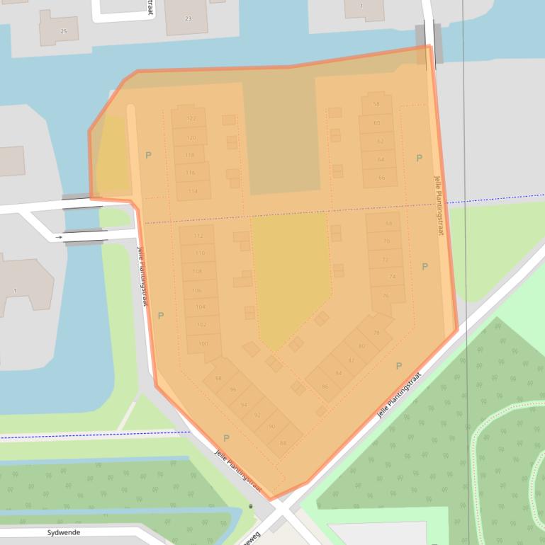 Kaart van postcodegebied 9204LR.