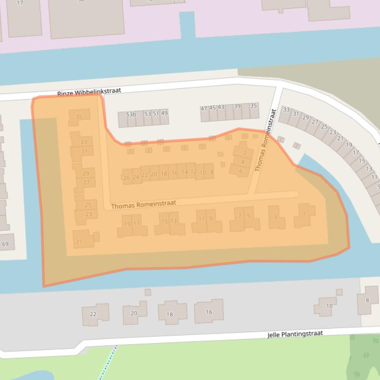 Kaart van postcodegebied 9204LT.