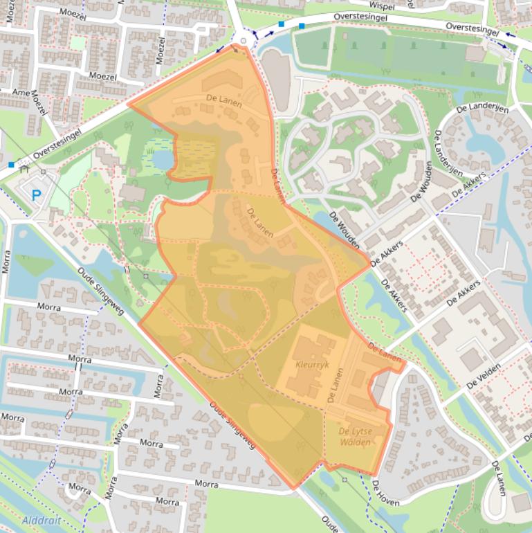Kaart van postcodegebied 9204WC.