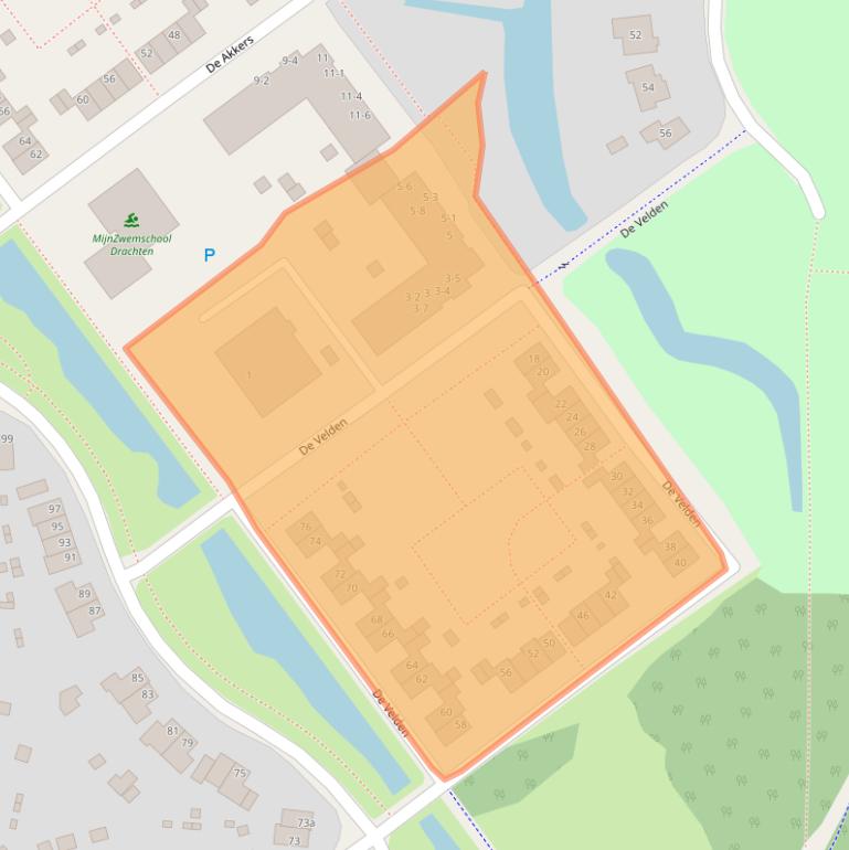 Kaart van postcodegebied 9204WH.