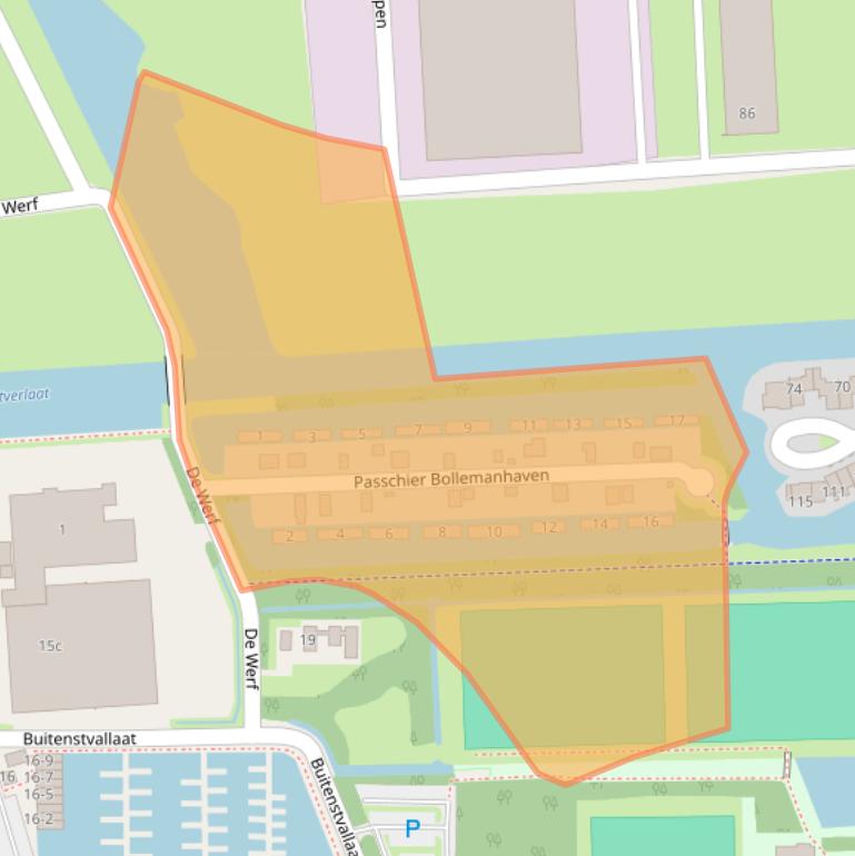 Kaart van postcodegebied 9204WR.
