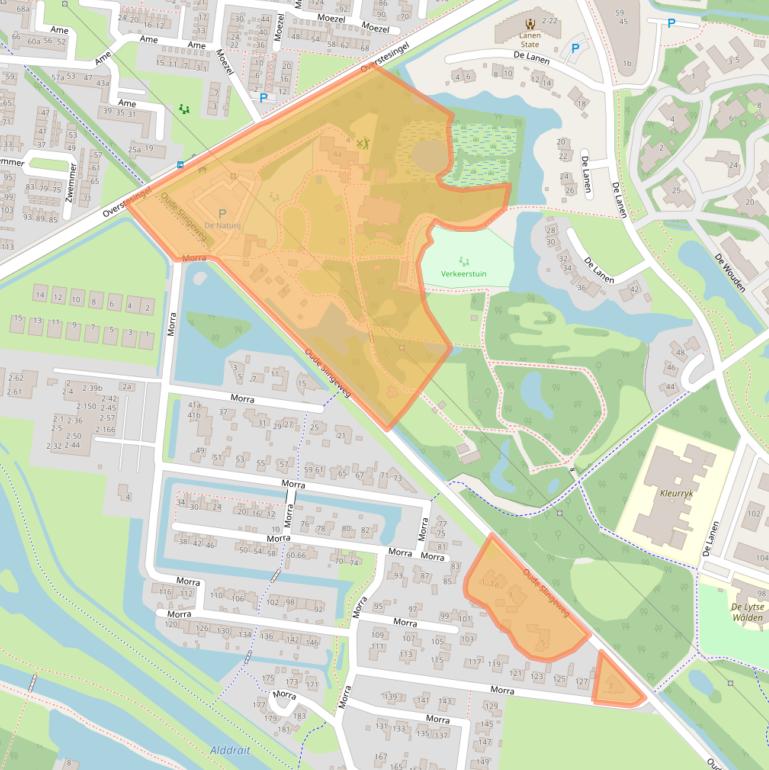 Kaart van postcodegebied 9204WS.