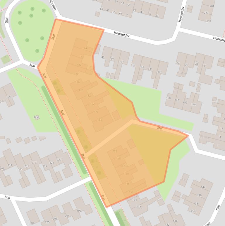 Kaart van postcodegebied 9205AD.