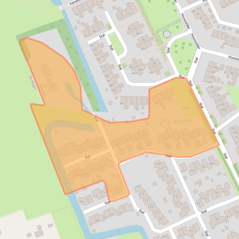 Kaart van postcodegebied 9205AM.