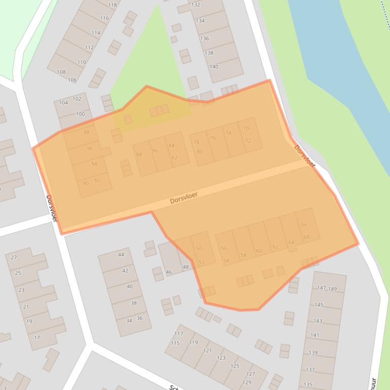 Kaart van postcodegebied 9205BL.