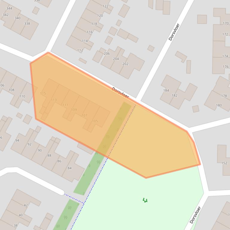 Kaart van postcodegebied 9205BR.