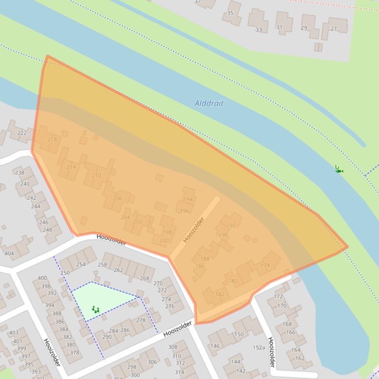 Kaart van postcodegebied 9205CD.