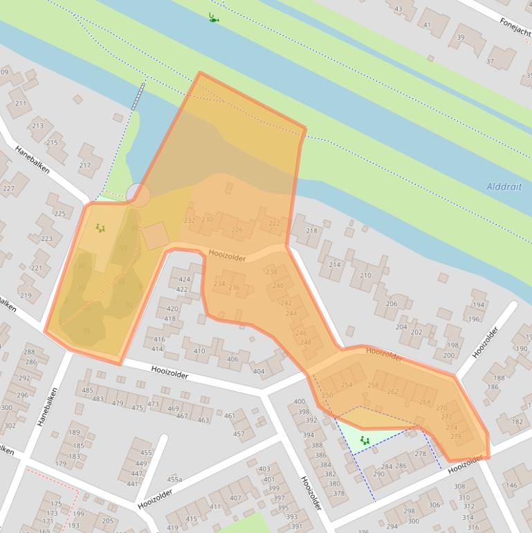 Kaart van postcodegebied 9205CE.