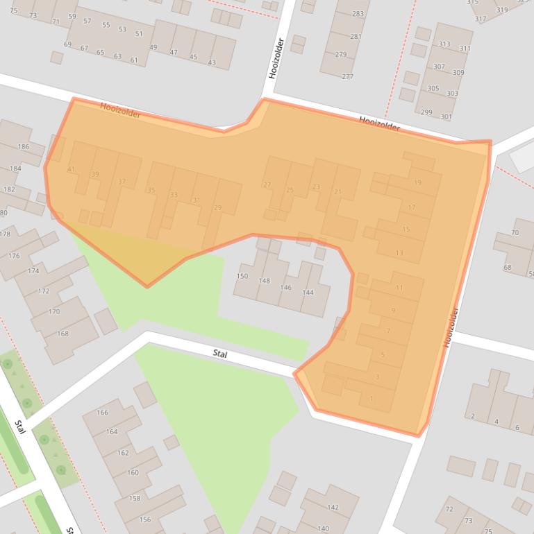 Kaart van postcodegebied 9205CG.