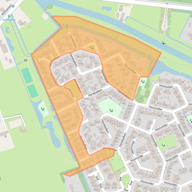 Kaart van postcodegebied 9205CL.