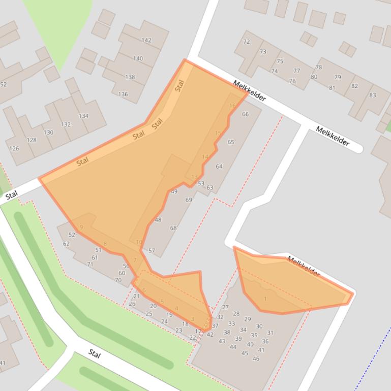 Kaart van postcodegebied 9205DA.