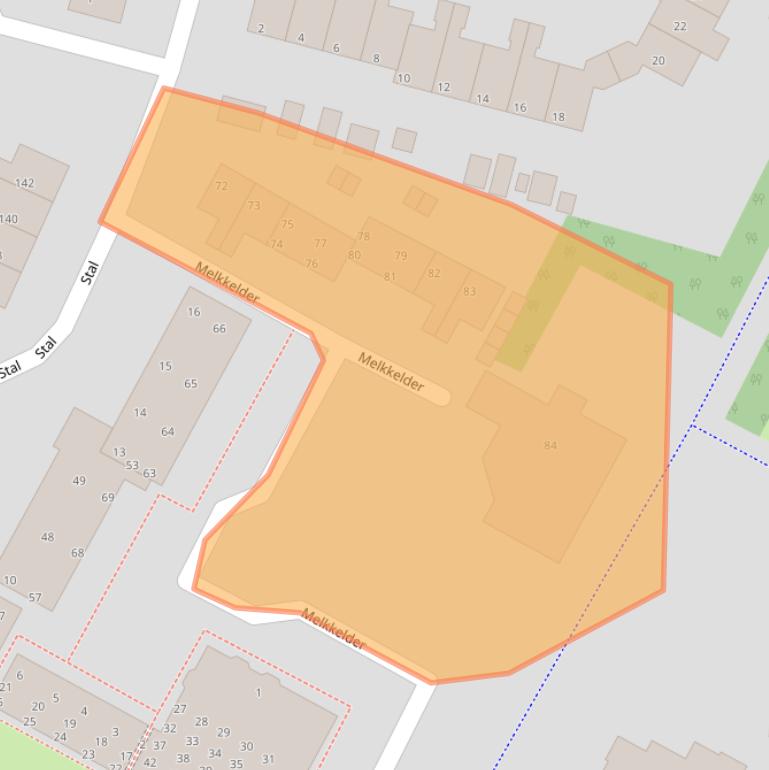 Kaart van postcodegebied 9205DE.