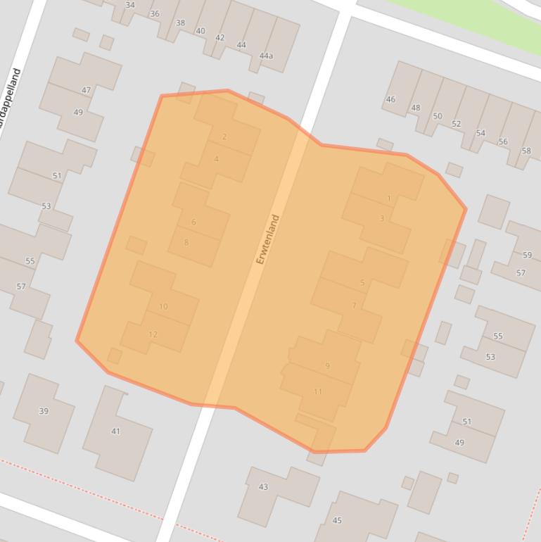 Kaart van postcodegebied 9205ER.