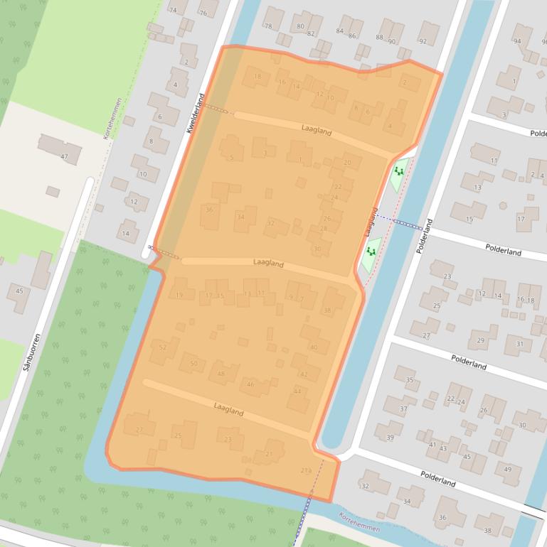 Kaart van postcodegebied 9205EX.