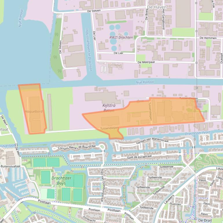 Kaart van postcodegebied 9206AE.