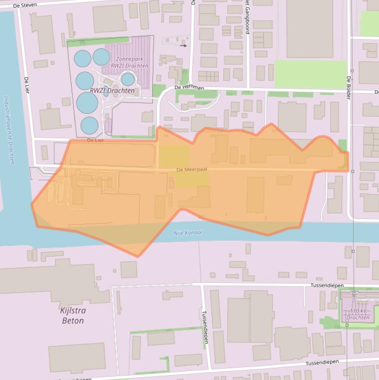 Kaart van postcodegebied 9206AJ.