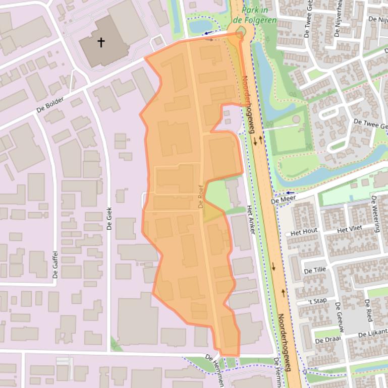 Kaart van postcodegebied 9206AK.