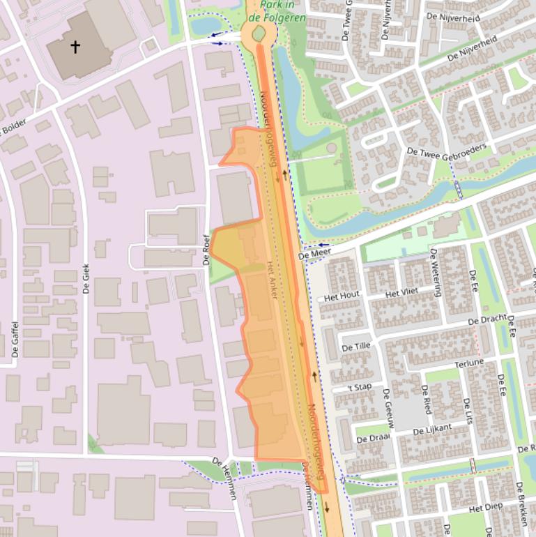 Kaart van postcodegebied 9206AL.