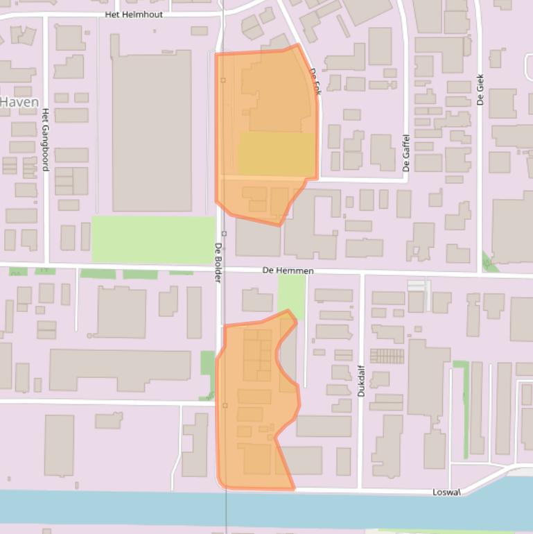 Kaart van postcodegebied 9206AN.