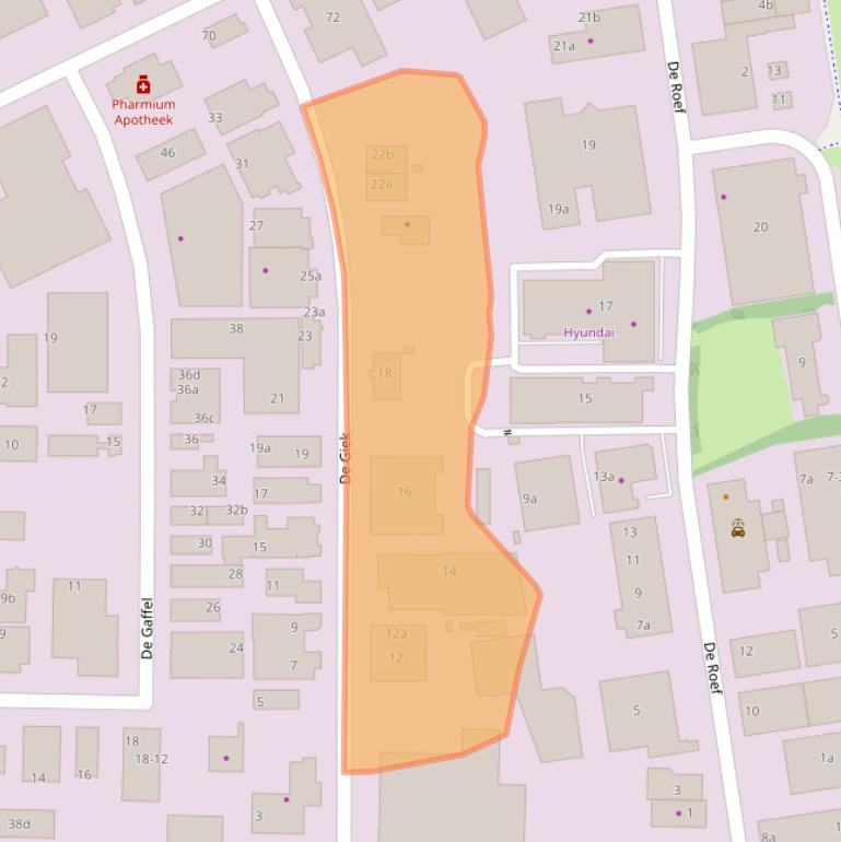 Kaart van postcodegebied 9206AT.