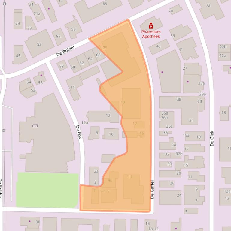 Kaart van postcodegebied 9206AV.