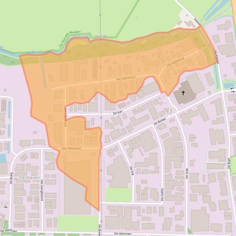 Kaart van postcodegebied 9206AZ.