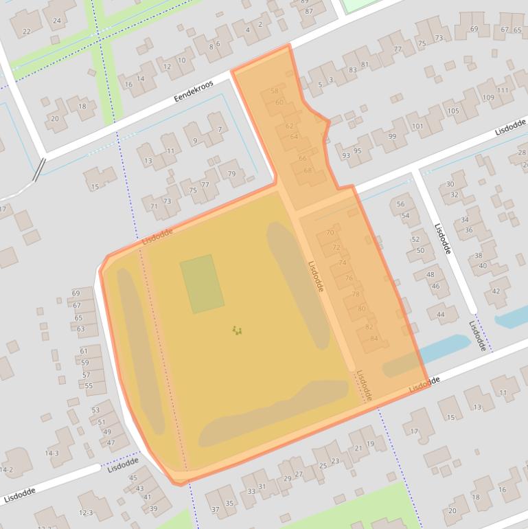 Kaart van postcodegebied 9207AT.