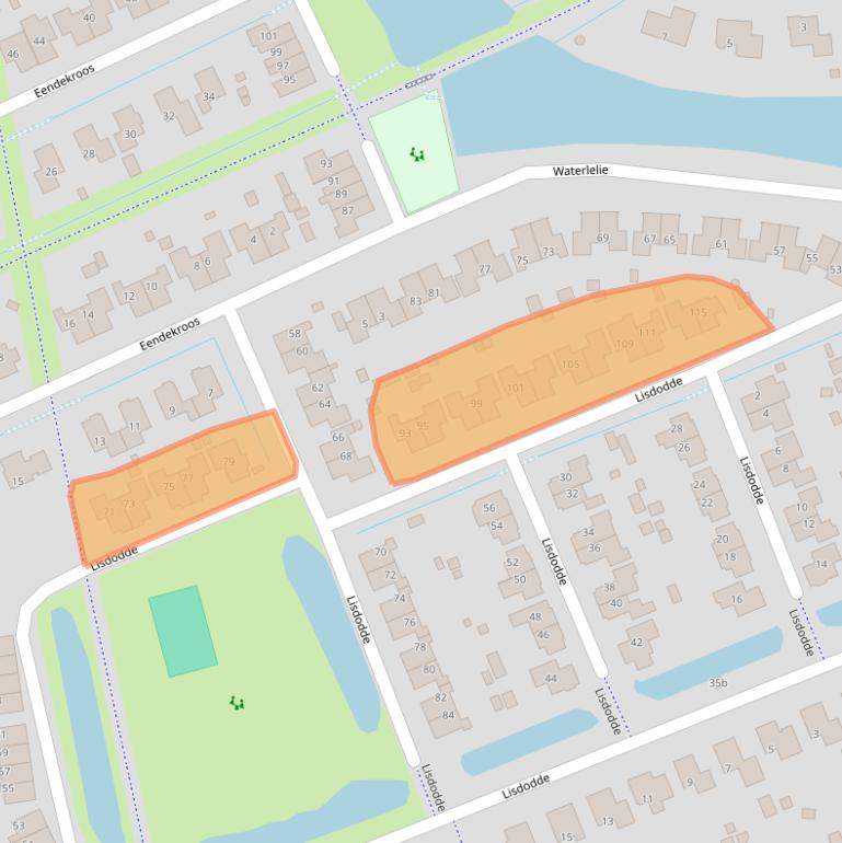 Kaart van postcodegebied 9207AW.