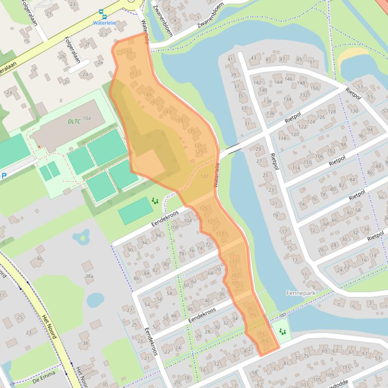 Kaart van postcodegebied 9207AZ.