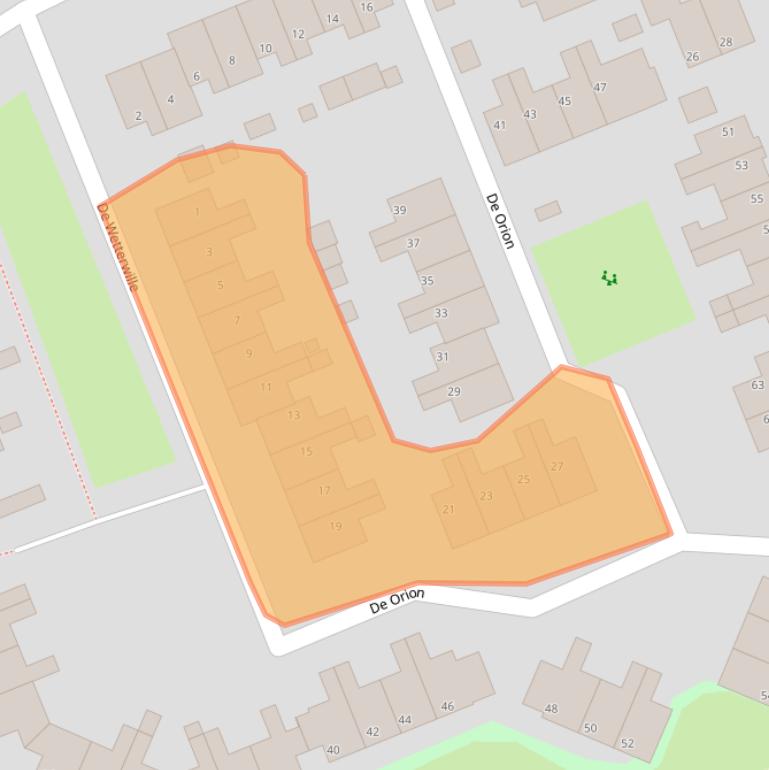 Kaart van postcodegebied 9207BD.