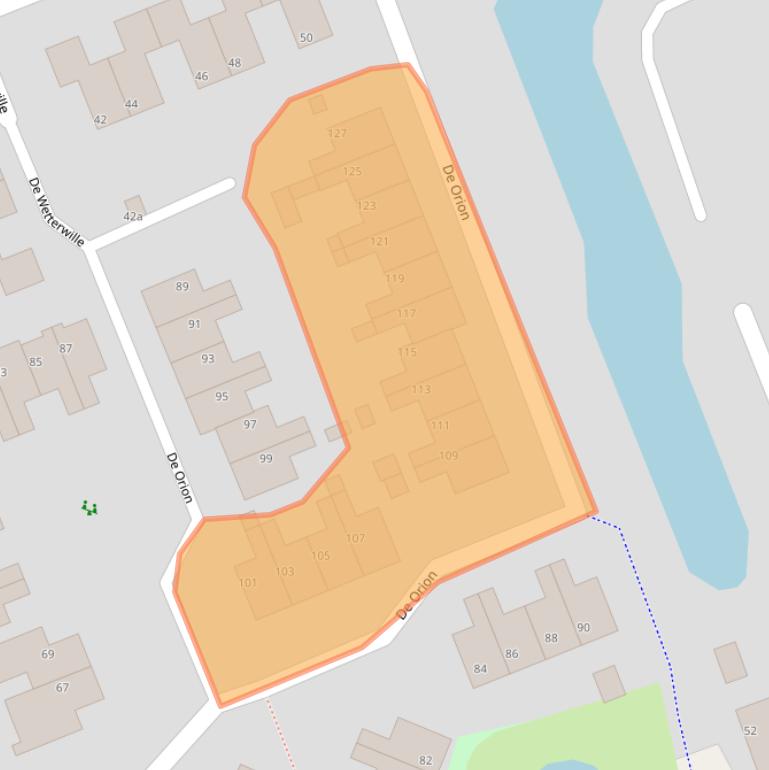 Kaart van postcodegebied 9207BH.