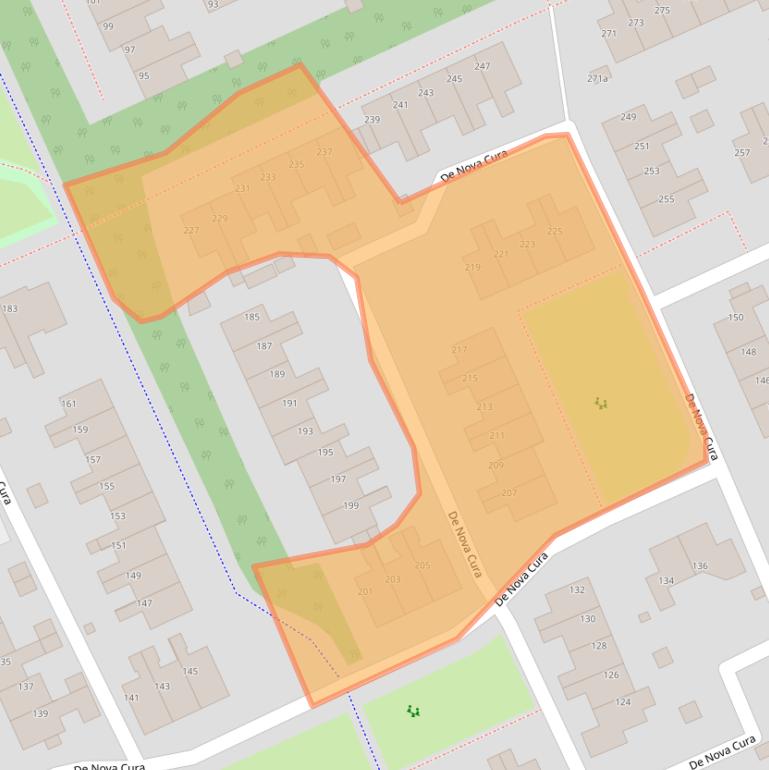 Kaart van postcodegebied 9207BT.