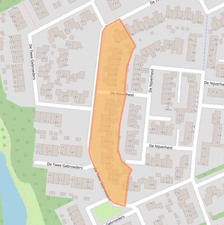 Kaart van postcodegebied 9207CA.